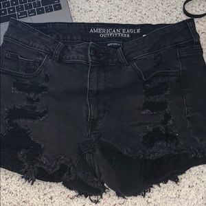 AE High Rise Black Shorts